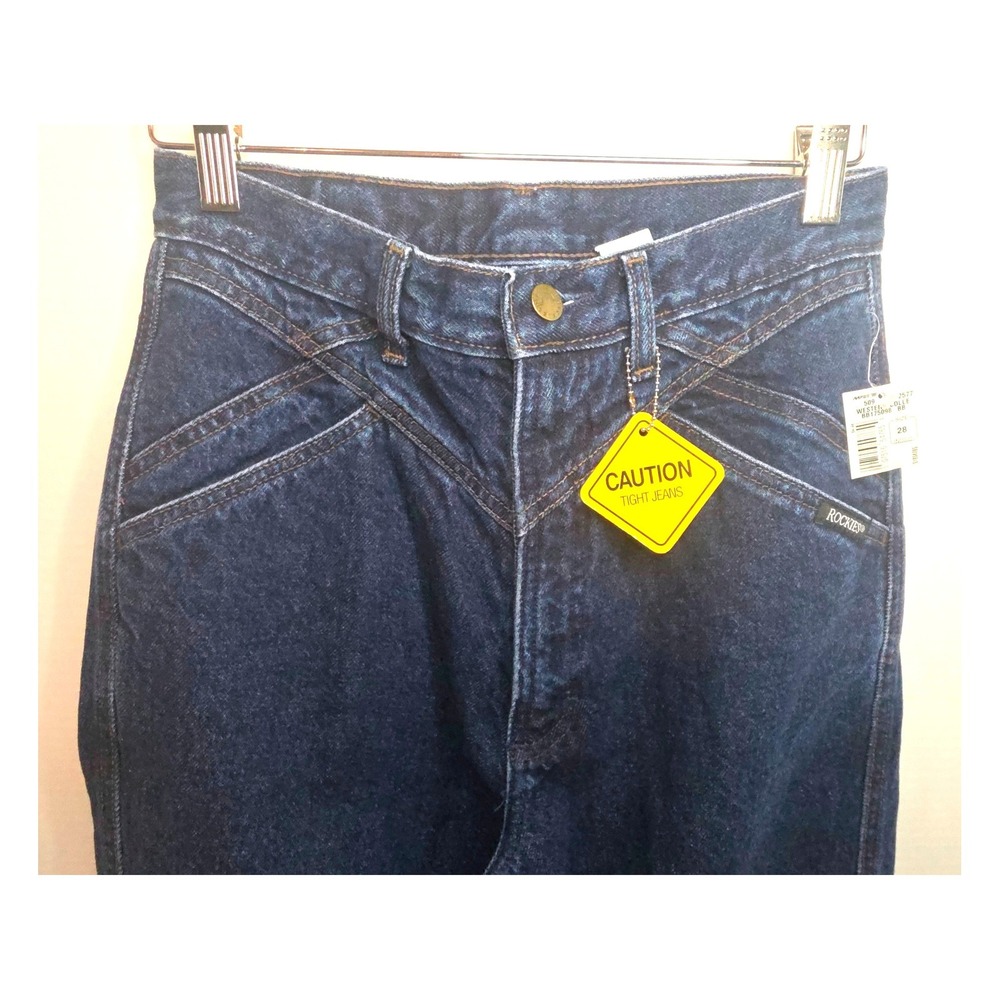 NWT Rocky Mountain Clothing Co VTG Western Bareback Jeans Indigo High Rise 7/34"